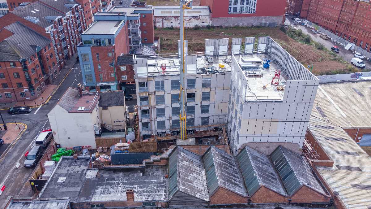 The Construction of Fountain Lofts, Digbeth - September 2022