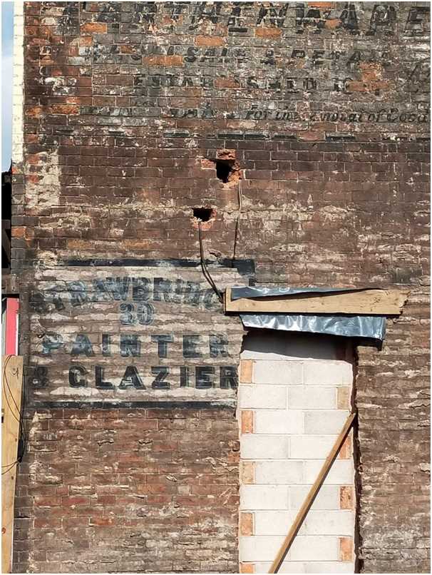 Ghost signs found at Lamp Works site on Great Hampton Street