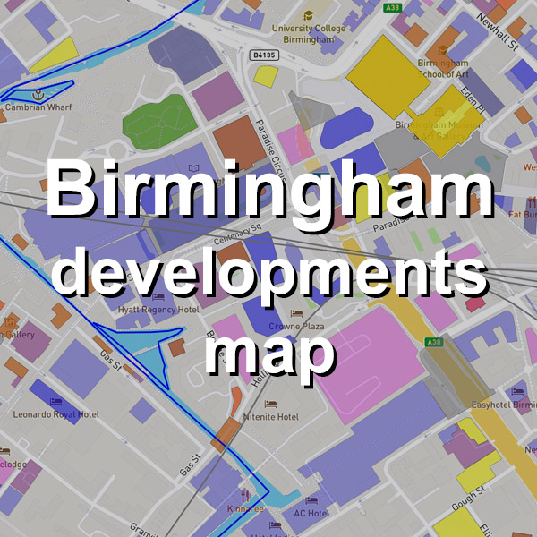 Birmingham developments map