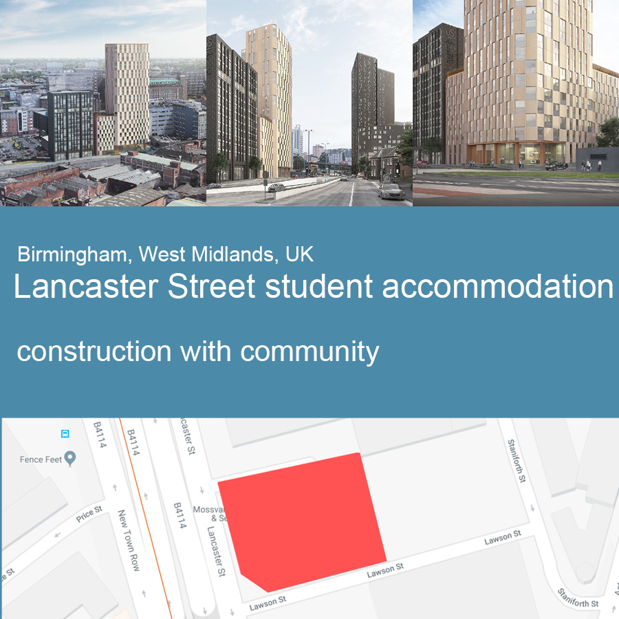 Lancaster Street student accommodation, Birmingham - Artist's Impression